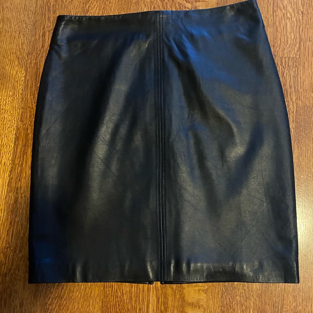 H&M 100% leather mini skirt